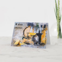 Festiva Tarjeta de felicitación de imieniny