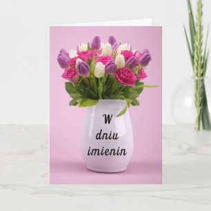 Festiva Tarjeta de felicitación de imieniny