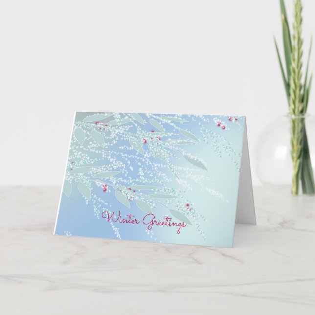 Festiva Tarjeta de felicitación de invierno (Anverso)