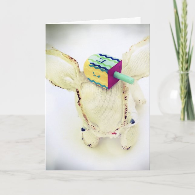 Festiva Tarjeta de felicitación de Jánuca con Aldo y un (Anverso)