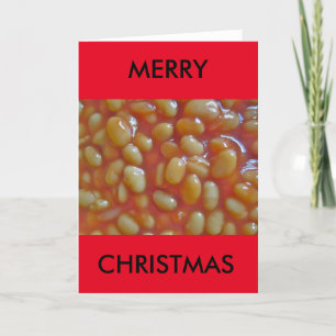 Festiva Tarjeta de felicitación de judías al horno