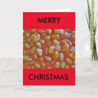 Festiva Tarjeta de felicitación de judías al horno