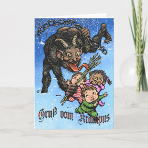 Festiva Tarjeta de felicitación de Krampus