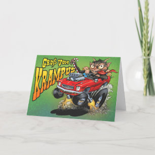 Festiva Tarjeta de felicitación de Krampus