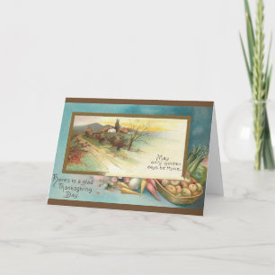 Festiva Tarjeta de felicitación de la acción de gracias