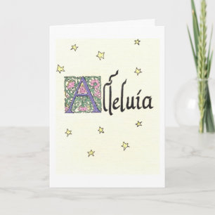 Festiva Tarjeta de felicitación de la aleluya