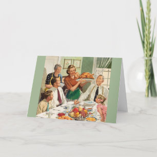 Festiva Tarjeta de felicitación de la cena del Día de Acci