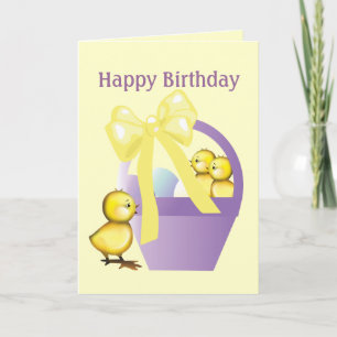 Festiva Tarjeta de felicitación de la cesta de cumpleaños