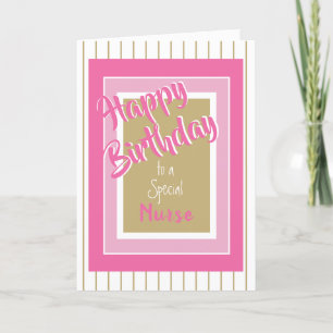 Festiva Tarjeta de felicitación de la enfermera de cumplea
