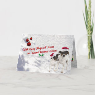 Festiva Tarjeta de felicitación de la escena de la nieve