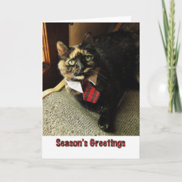 Festiva Tarjeta de felicitación de la estación de Tortie,