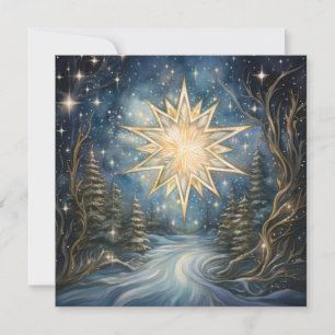 Festiva Tarjeta de Felicitación de la Estrella del Norte M