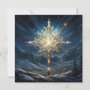 Festiva Tarjeta de Felicitación de la Estrella del Norte M