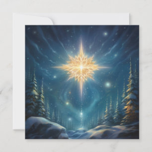 Festiva Tarjeta de felicitación de la estrella del norte m