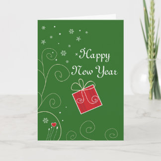 Festiva Tarjeta de felicitación de la Feliz Año Nuevo
