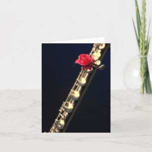 Festiva Tarjeta de felicitación de la flauta o del