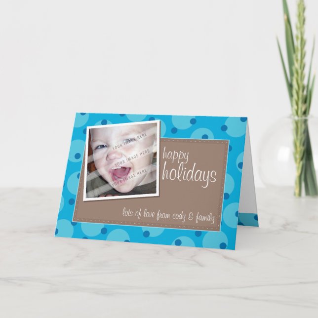 Festiva TARJETA DE FELICITACIÓN DE LA FOTO:: 9 manchados (Anverso)