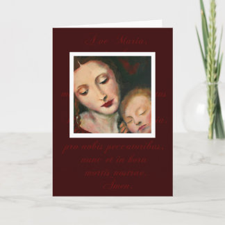 Festiva Tarjeta de felicitación de la madre y del niño