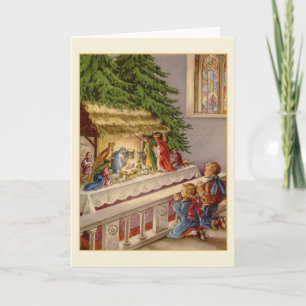 Festiva Tarjeta de felicitación de la natividad de la