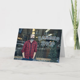 Festiva Tarjeta de felicitación de la peluquería de
