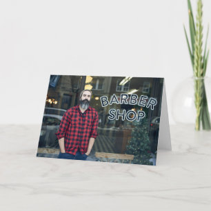 Festiva Tarjeta de felicitación de la peluquería de