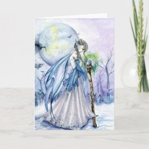Festiva Tarjeta de felicitación de la reina del invierno