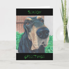 Festiva tarjeta de felicitación de la temporada de doggie