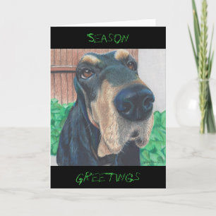 Festiva tarjeta de felicitación de la temporada de doggie