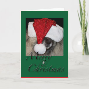 Festiva Tarjeta de felicitación de las patas de Santa