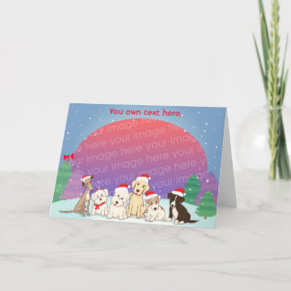Festiva Tarjeta de felicitación de las patas de Santa