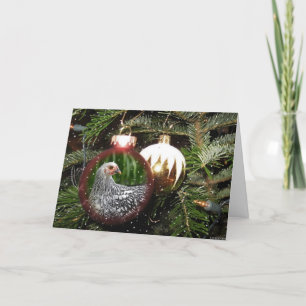 Festiva Tarjeta de felicitación de las vacaciones de pollo