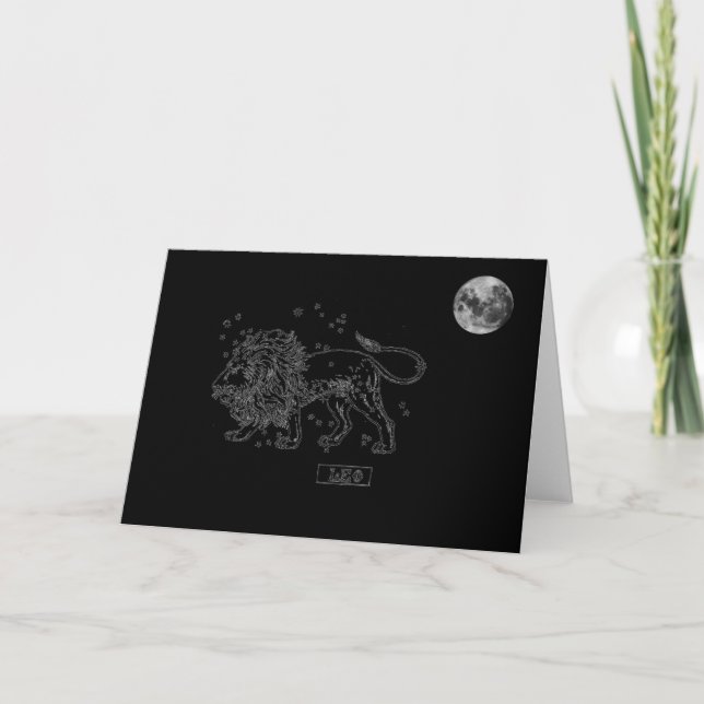 Festiva Tarjeta de felicitación de Leo (Anverso)
