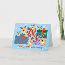 Tarjeta de Felicitación de Llegada de los Reno