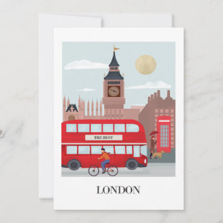 Festiva Tarjeta de felicitación de Londres