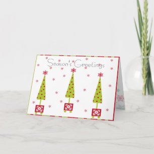 Festiva Tarjeta de felicitación de los árboles