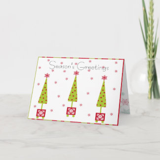 Festiva Tarjeta de felicitación de los árboles