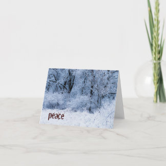 Festiva Tarjeta de felicitación de los árboles de la nieve