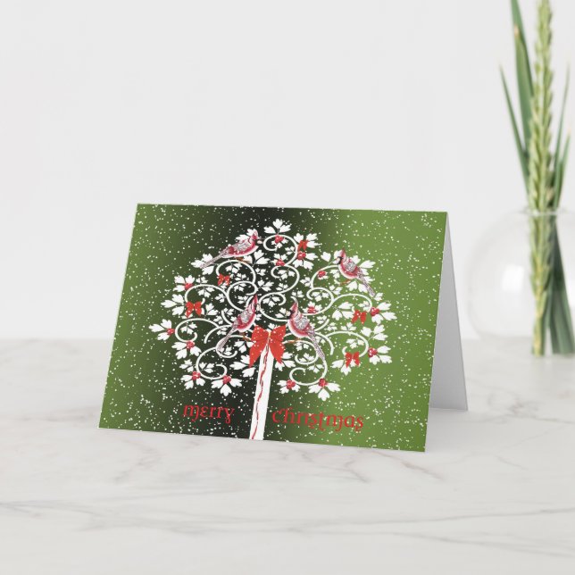 Festiva Tarjeta de felicitación de los cardenales del (Anverso)