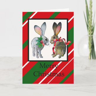 Festiva Tarjeta de felicitación de los conejos del día de