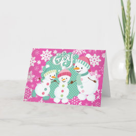 Festiva Tarjeta de felicitación de los copos de nieve del