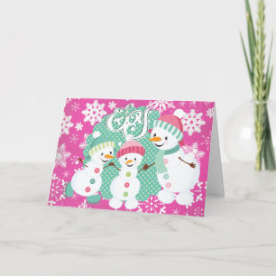 Festiva Tarjeta de felicitación de los copos de nieve del