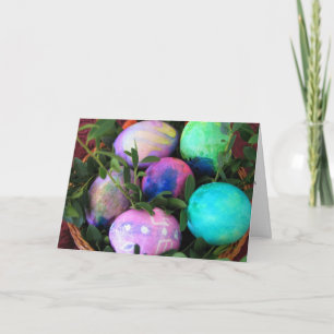 Festiva Tarjeta de felicitación de los huevos de Pascua