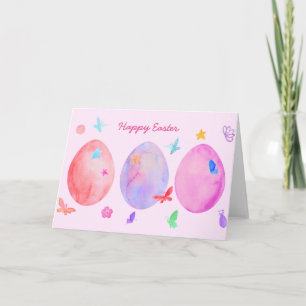 Festiva Tarjeta de felicitación de los huevos de Pascua de