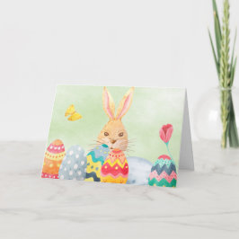 Festiva Tarjeta de felicitación de los huevos de Pascua de