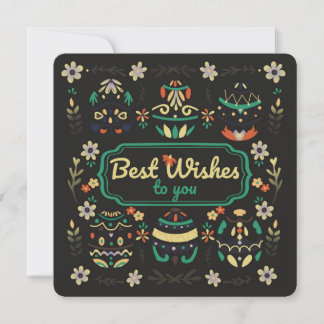 Festiva Tarjeta de felicitación de los mejores deseos