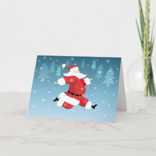 Festiva Tarjeta de felicitación de los Navidades de Santa 