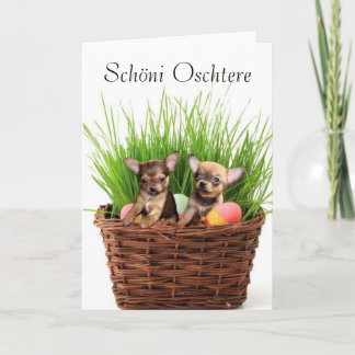 Festiva Tarjeta de felicitación de los perritos de la