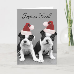 Festiva Tarjeta de felicitación de los terrieres de Joyeux