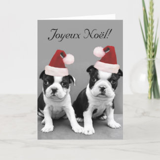 Festiva Tarjeta de felicitación de los terrieres de Joyeux