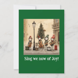 Festiva Tarjeta de Felicitación de Músicos de Calle